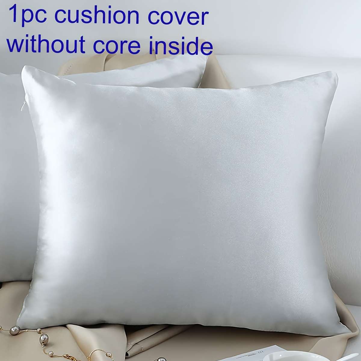 Satin Pillowcase Color White Size45*45Cm18*18Inch