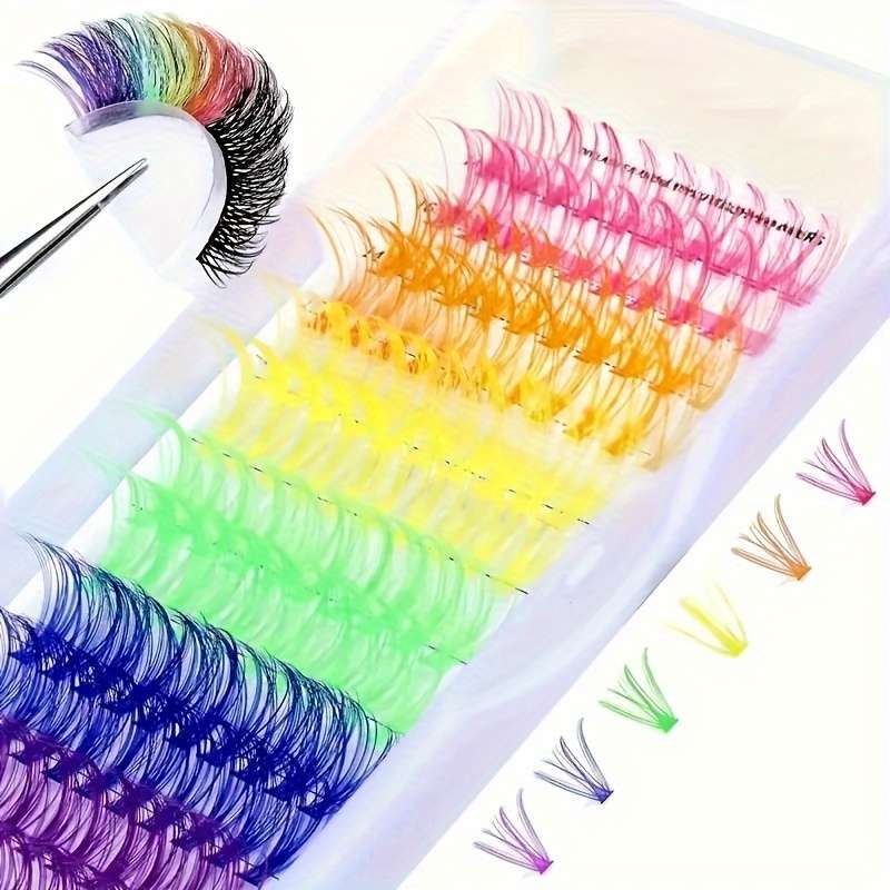 120 Clusters Colored False Eyelashes Model 120clusters A06