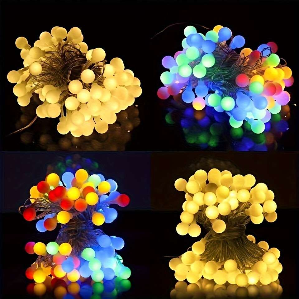 String Lights Color Warm White  Battery Powered  Size6.56Ft 2M 10Led