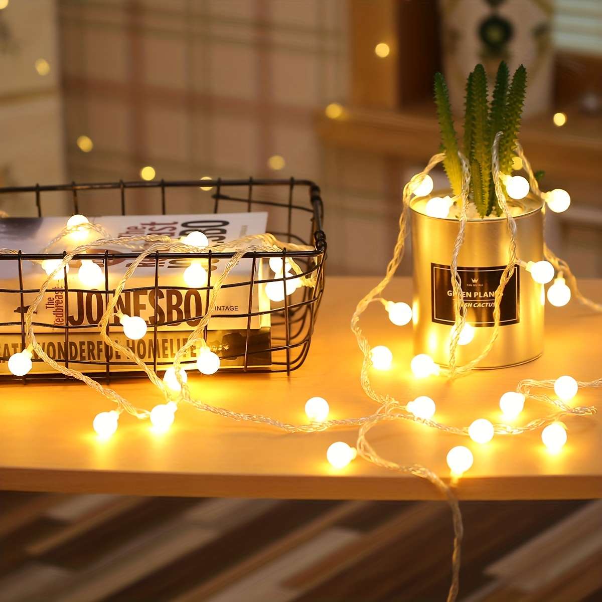 String Lights Color Warm White Usb  Size6.56Ft 2M 10Led