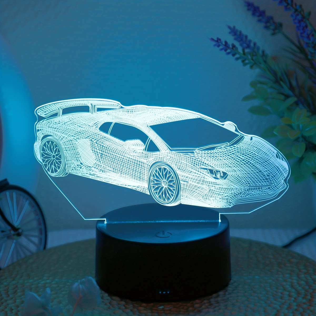 Night Light Style  Plugin Touch Sevencolor Cara 3D Night Light