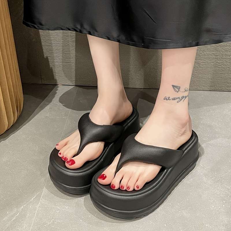 Ladies Summer Flip Flops White Uk 6.5-7