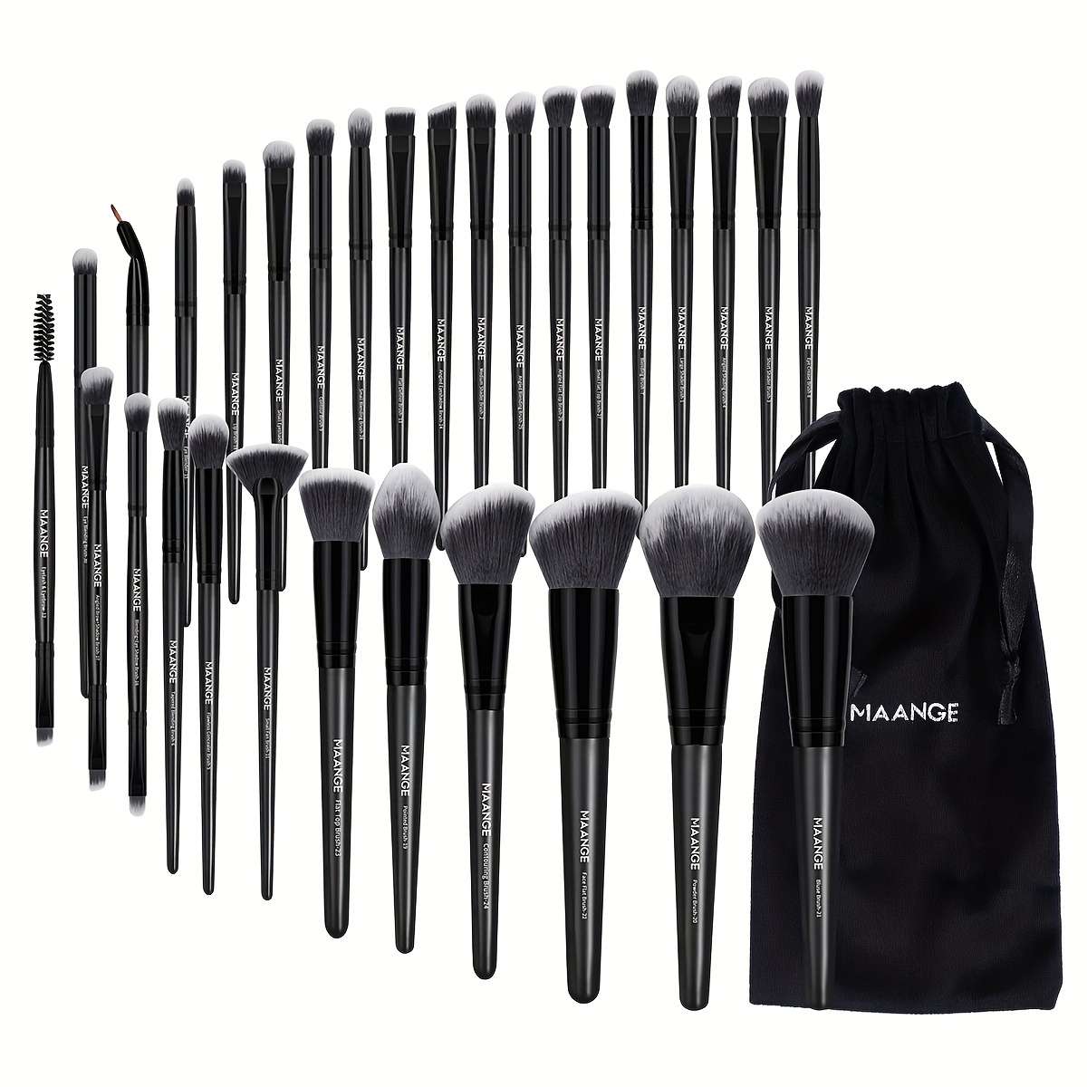 Makeup Brush Set Color Black 1With Bag