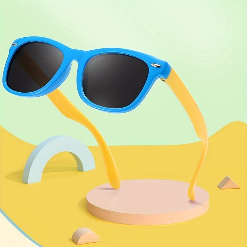Kids Glasses Color Orange Frame White Legs