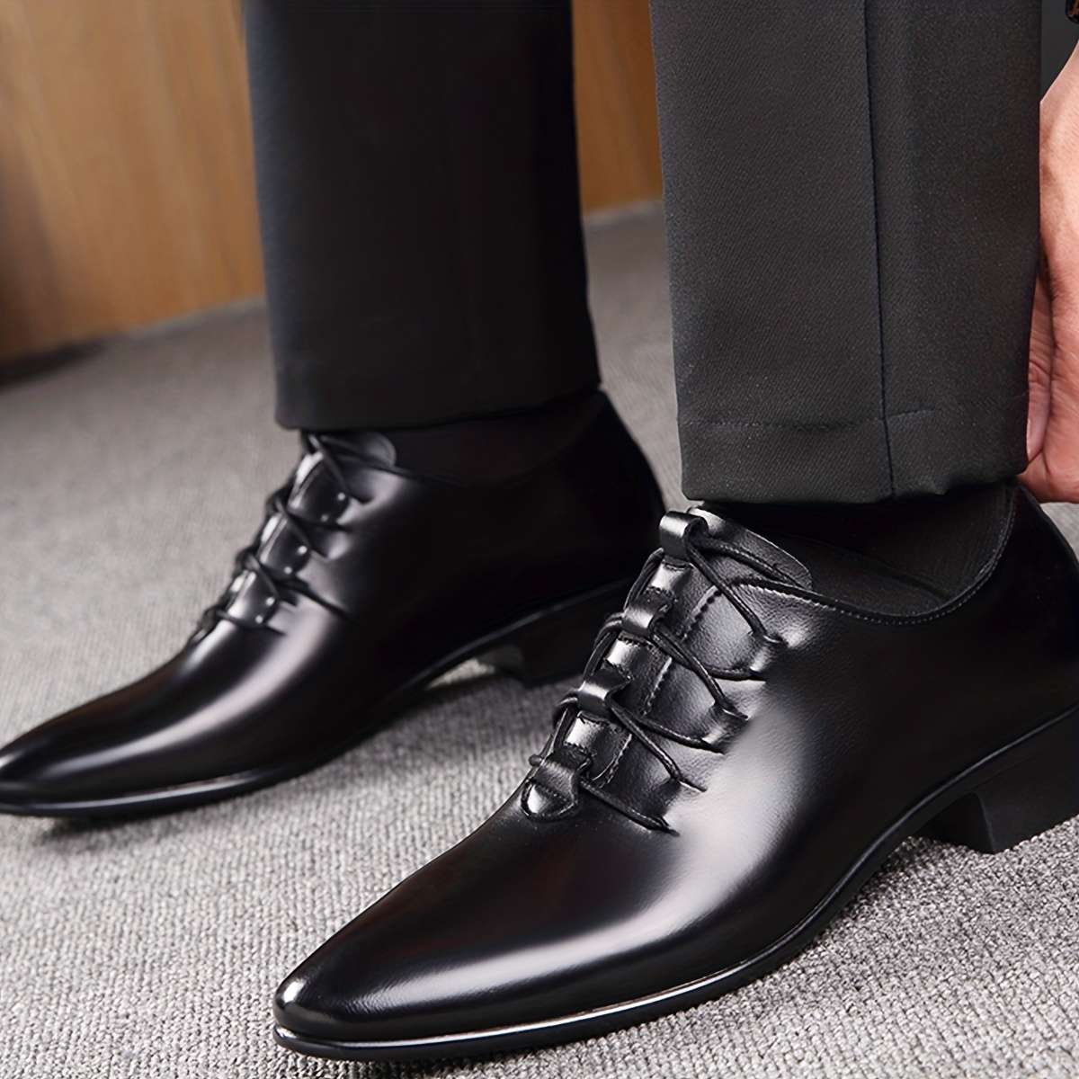 Mens Leather Shoes Color Black Sizeuk 10.5