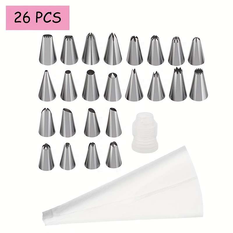 Piping Nozzle Color Silveryx8