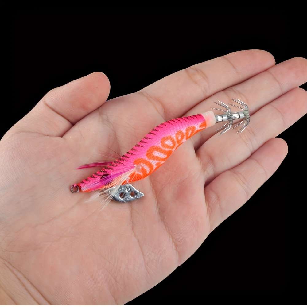 4pcs Luminous Bionic Bait Wood Shrimp  Fishing Tackle 8cm 8g