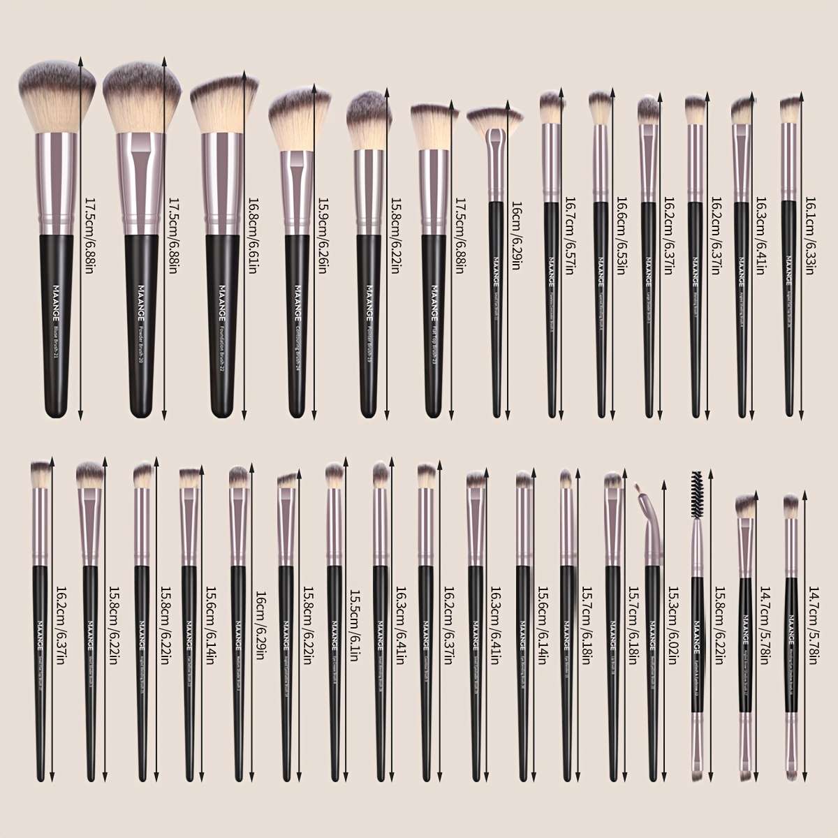 Makeup Brush Set Color Black 1With Bag