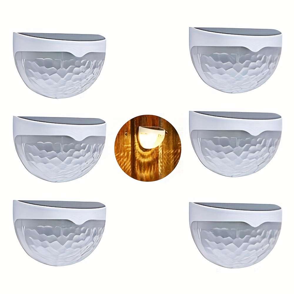 White Shell Warm Light 6pcs Outdoor Solar Light