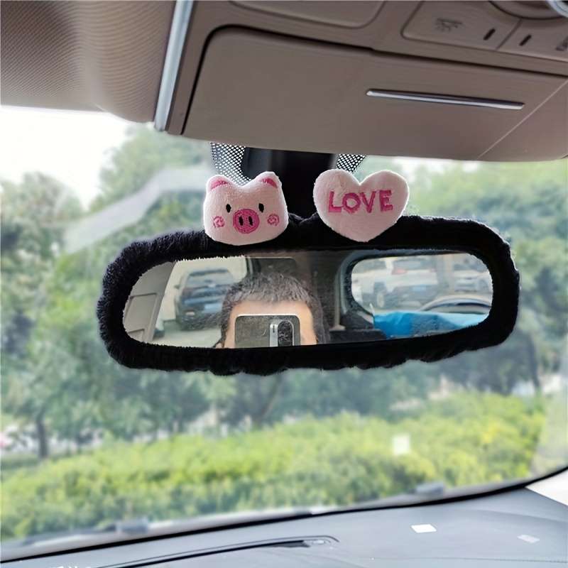 Car Interior Decor Items Pink Heartx3