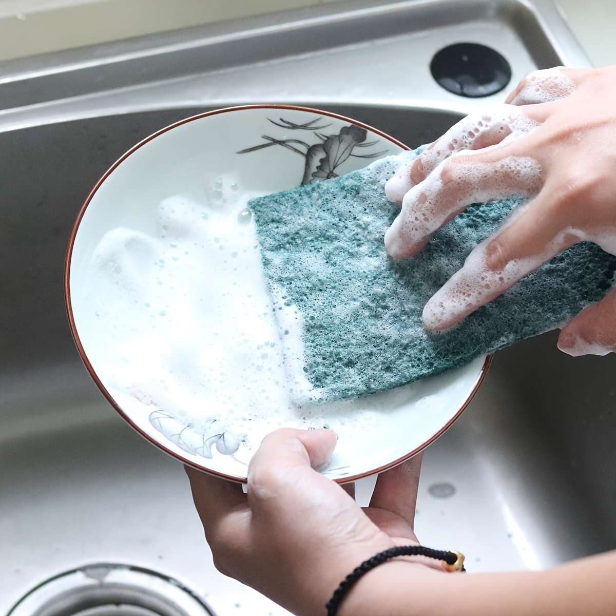Rag Color 5 Green Scouring Pads