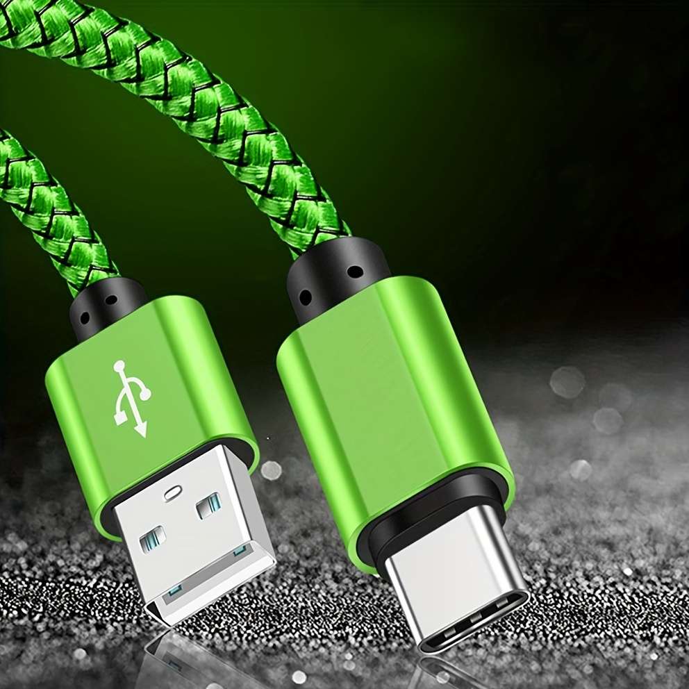 HeavyDuty TopRated Compact Essential 4A Fast Charging Usb Type Cable Long Nylon