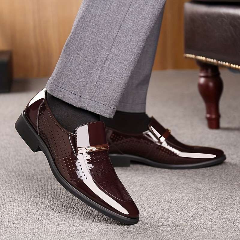 Mens Leather Shoes Color Black Sizeuk 10