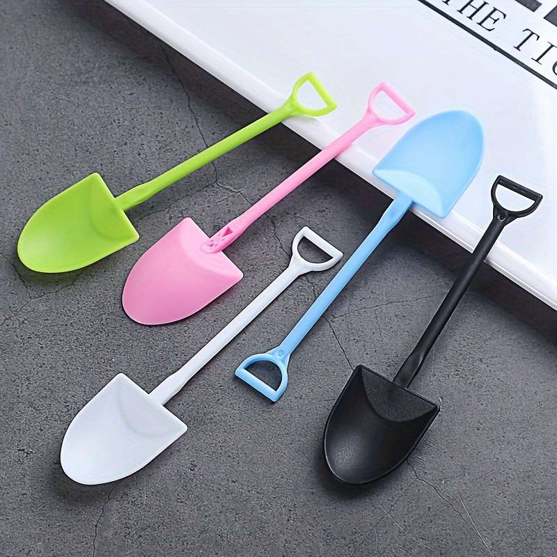 100pcs Colorful Disposable Plastic Spatula Spoons Perfect for Ice Cream Cake Cheese Desse
