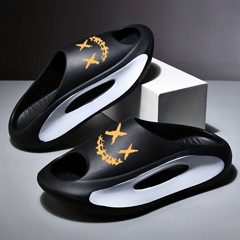 Men Slippers Summer Style Black Size Uk 9.5 To 10
