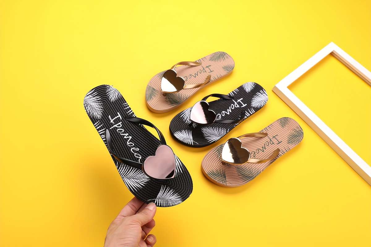Ladies Summer Flip Flops Black Uk 7.5-8