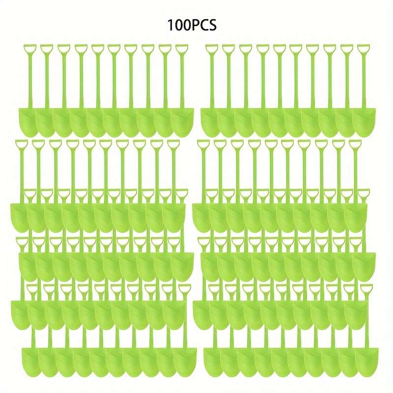 100pcs Colorful Disposable Plastic Spatula Spoons Perfect for Ice Cream Cake Cheese Desse