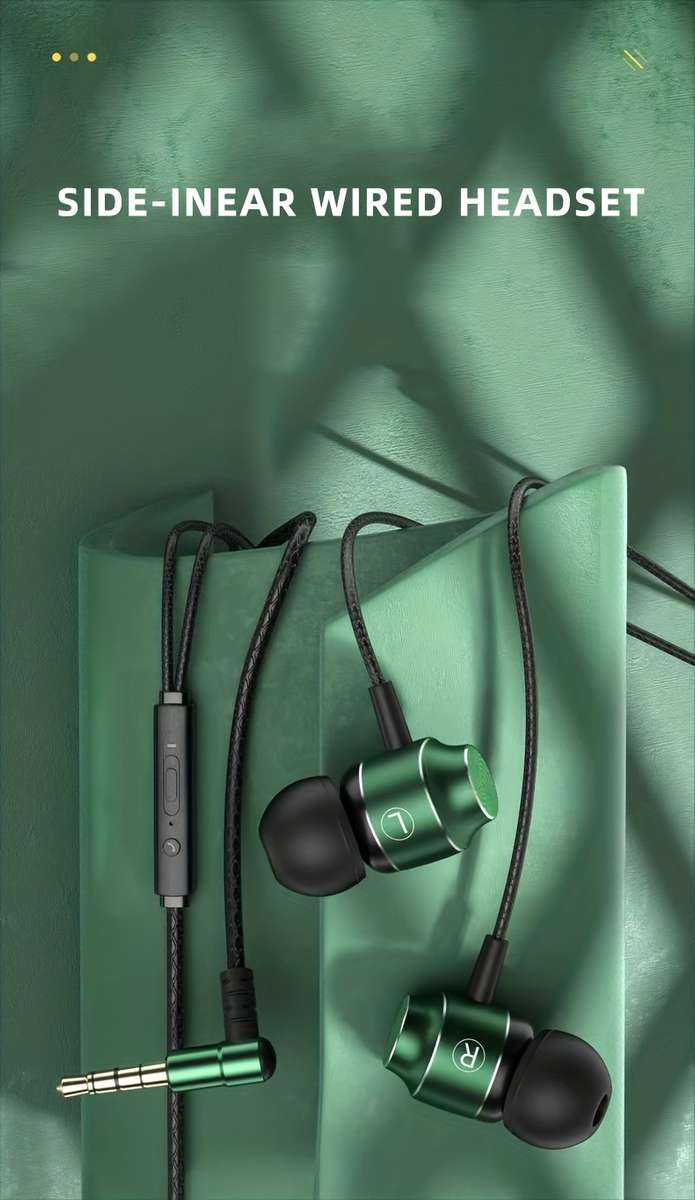 Wired Headphones Green