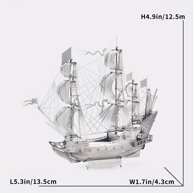 3D Jigsaw Puzzle Model Ship Items Silvery Battleship Hms Victory
