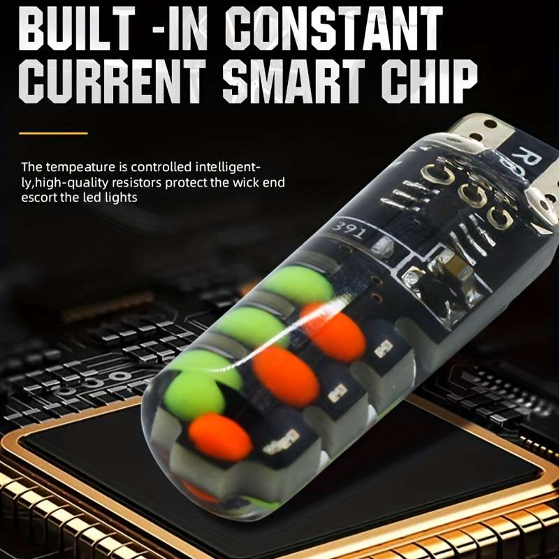 1 Set Car LED Lights New COB RGB Demonstration Wide Light T10 Colorful Burst Flash Co