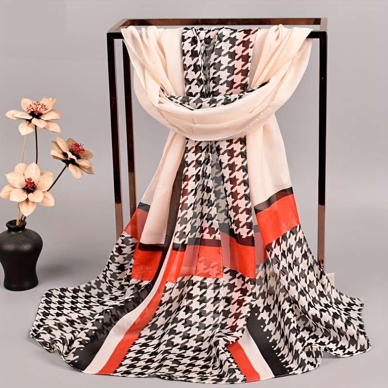 Scarf Color Red Black*2