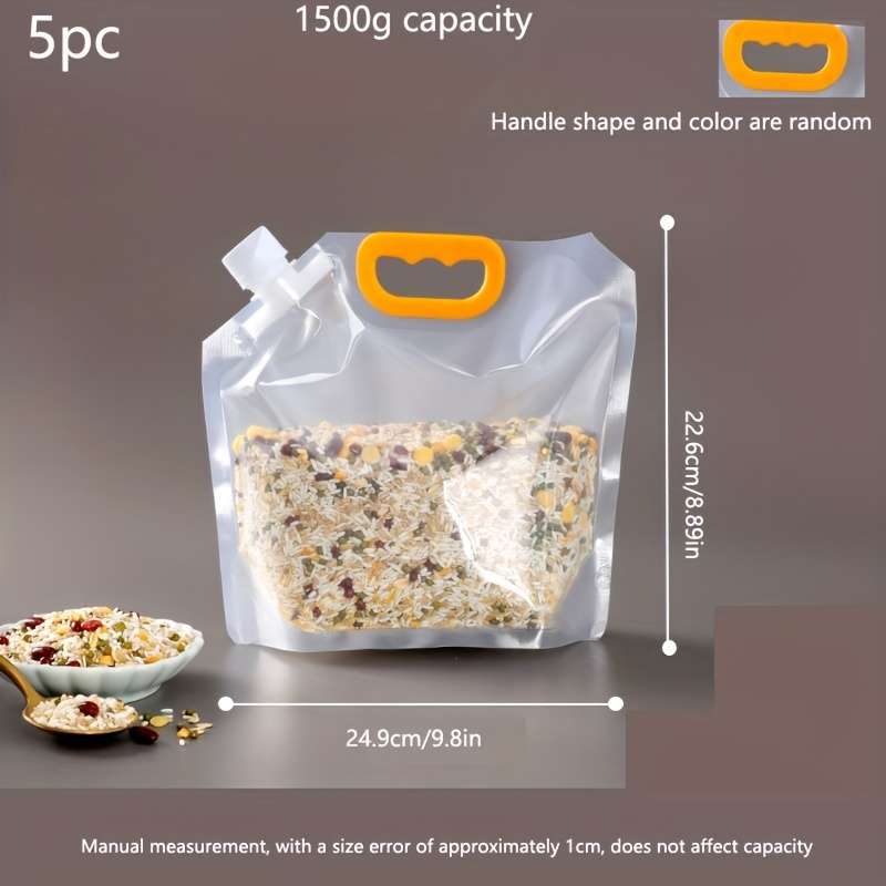 Food Storage Bags Quantity 5Pcs Capacity500 G