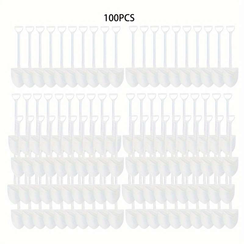 100pcs Colorful Disposable Plastic Spatula Spoons Perfect for Ice Cream Cake Cheese Desse