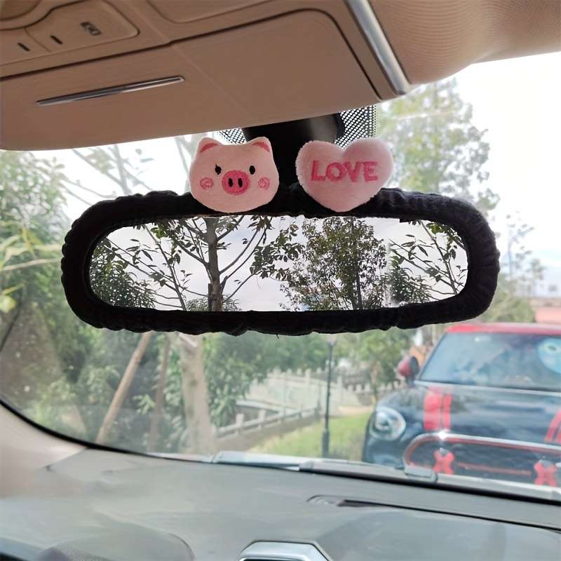 Car Interior Decor Items Pink Heartx3