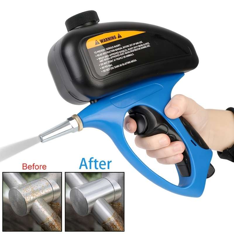Blue Pneumatic Small Nozzle Sandblasting Machine