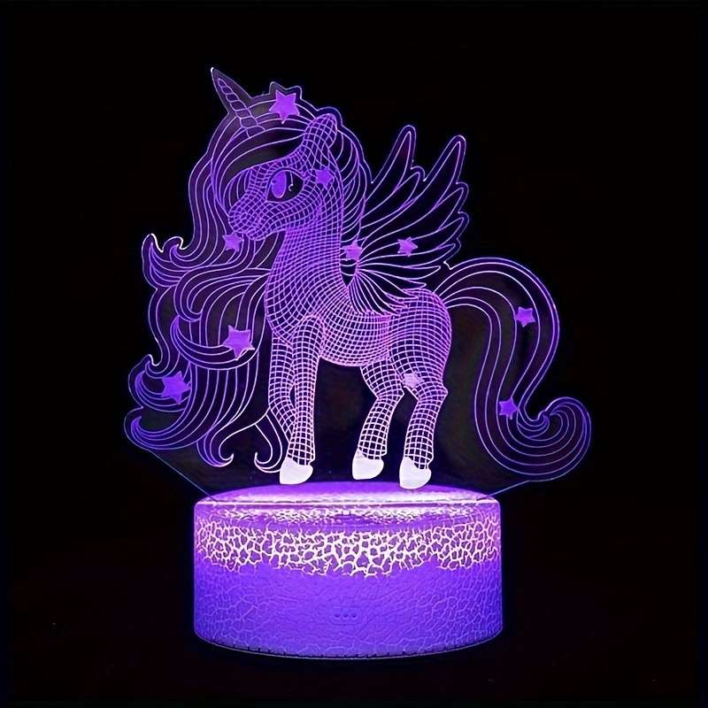 Night Light Style 7 Colors Black Background