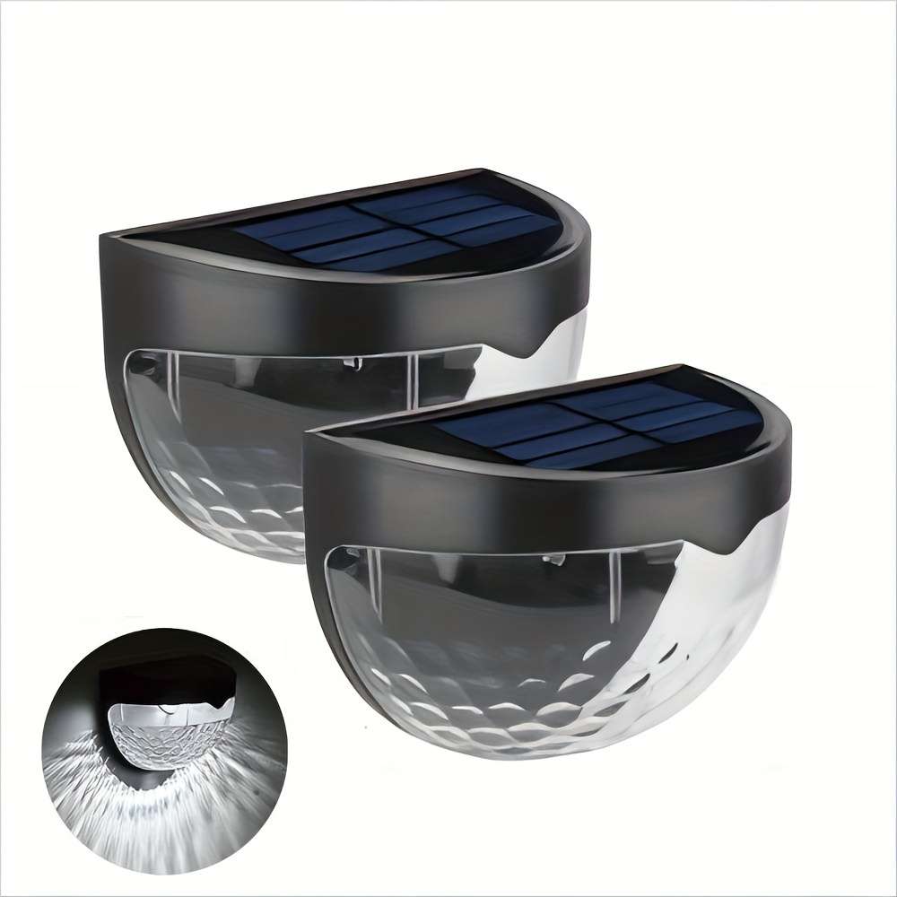 Black Shell Warm Light 4 pcs Outdoor Solar Light