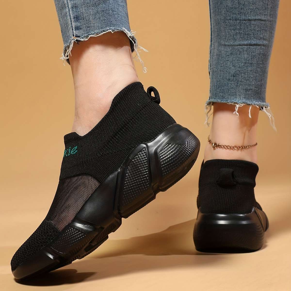 Women S Sneakers Color All Black Sizeuk 4