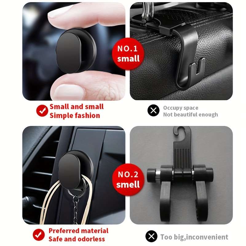 Hook Upitems Small Sticker Hook Black 6Pcs