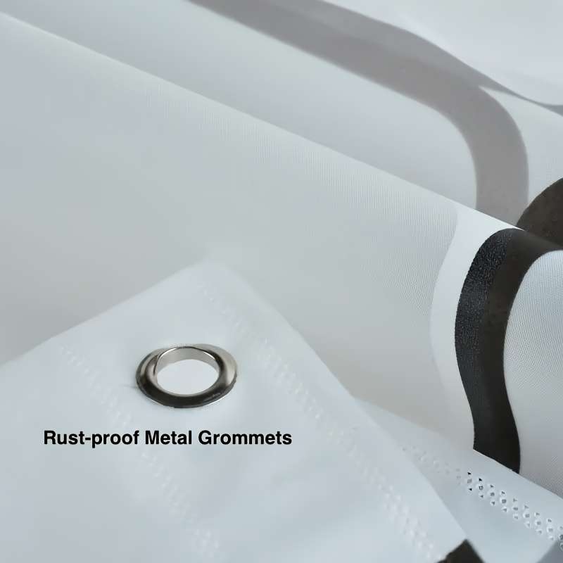 Waterproof Shower Curtain Color Black And White Large Square Size 71X78.7 180X200Cm