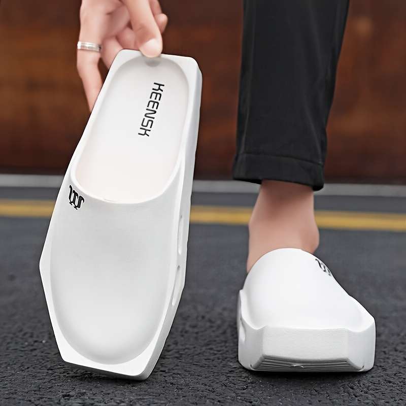Men Slippers Summer Style White Size Uk 7