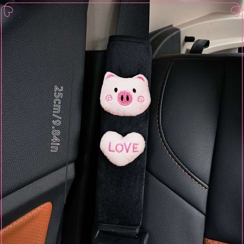 Car Interior Decor Items Pink Heartx3