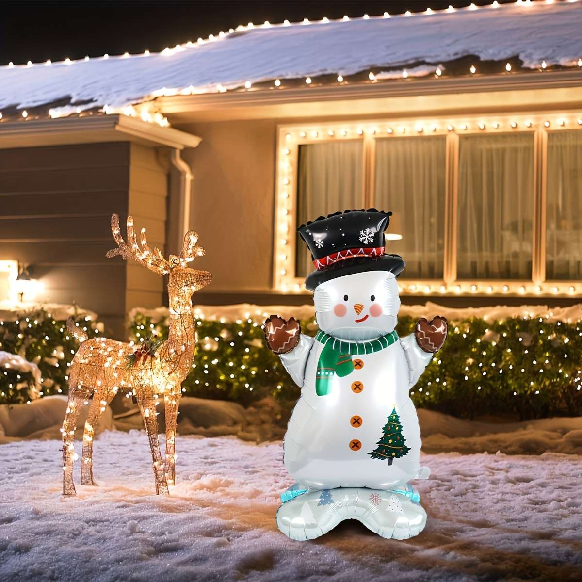 Balloon Items 2Pcs Snowman Standing Balloons