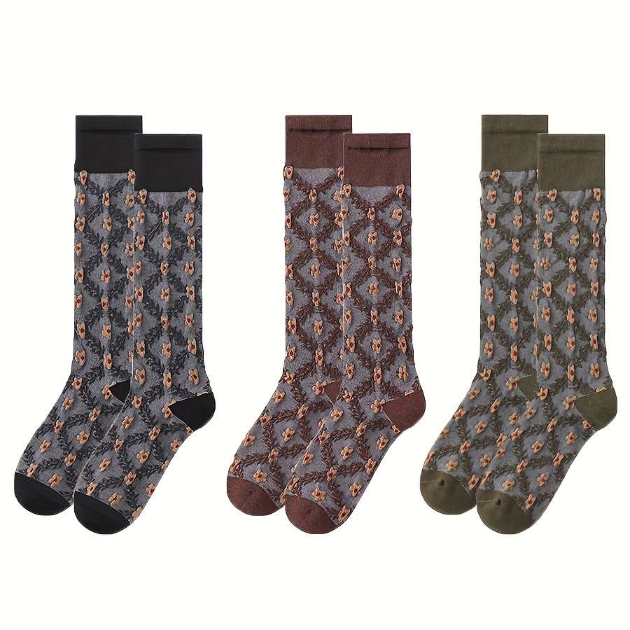 Women S Socks Color 1 Pair Each Of GreenBrownBlack Size Onesize