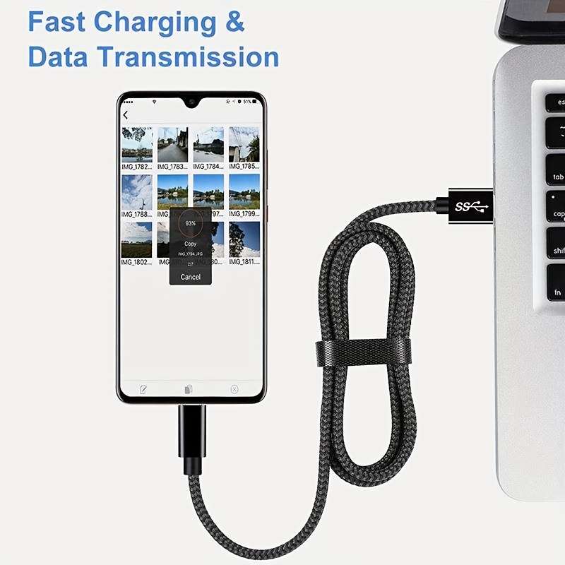 Charging Cable Color Blue Size3M 118Inch