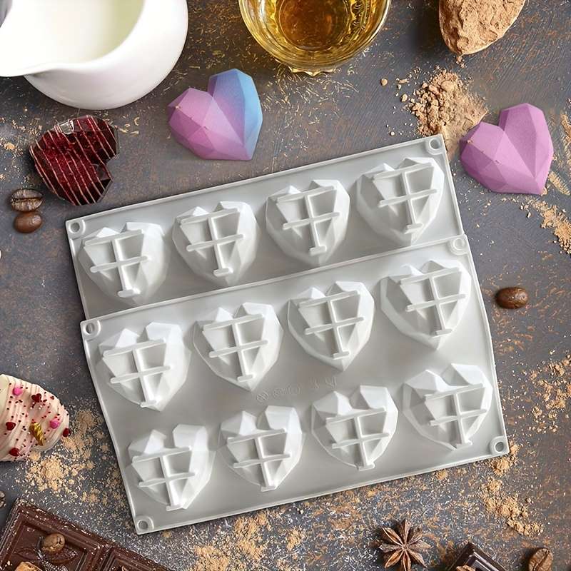 Suitable For Baking Molds Color 7Th Company Heart Shape  White