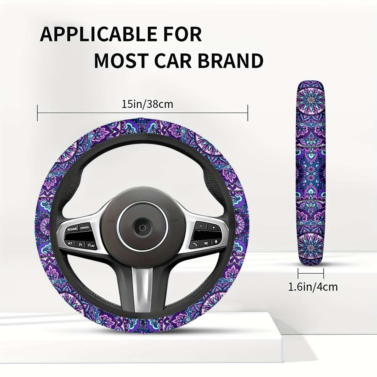 Car Steering Wheel Cover Boho Pattern