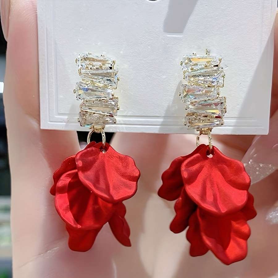 Women S Earrings Color Red