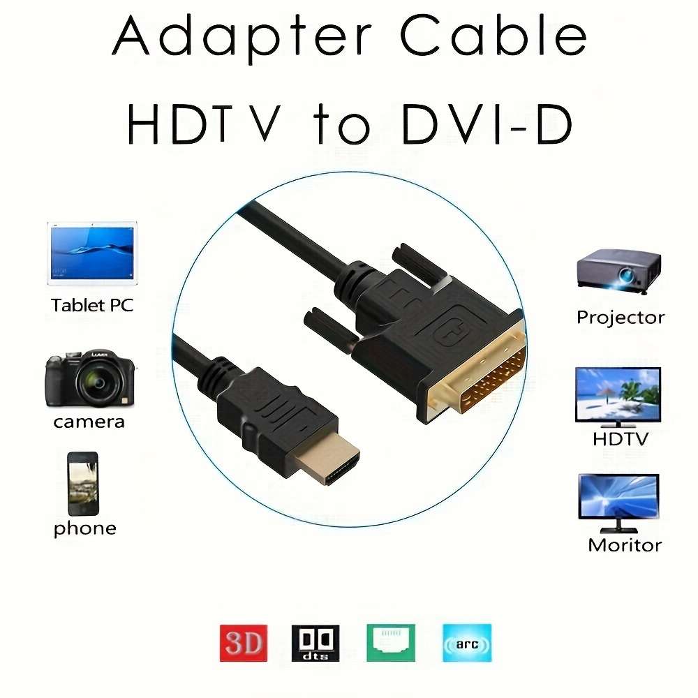 1-Pack Hd Dvi To Hdtv Cable