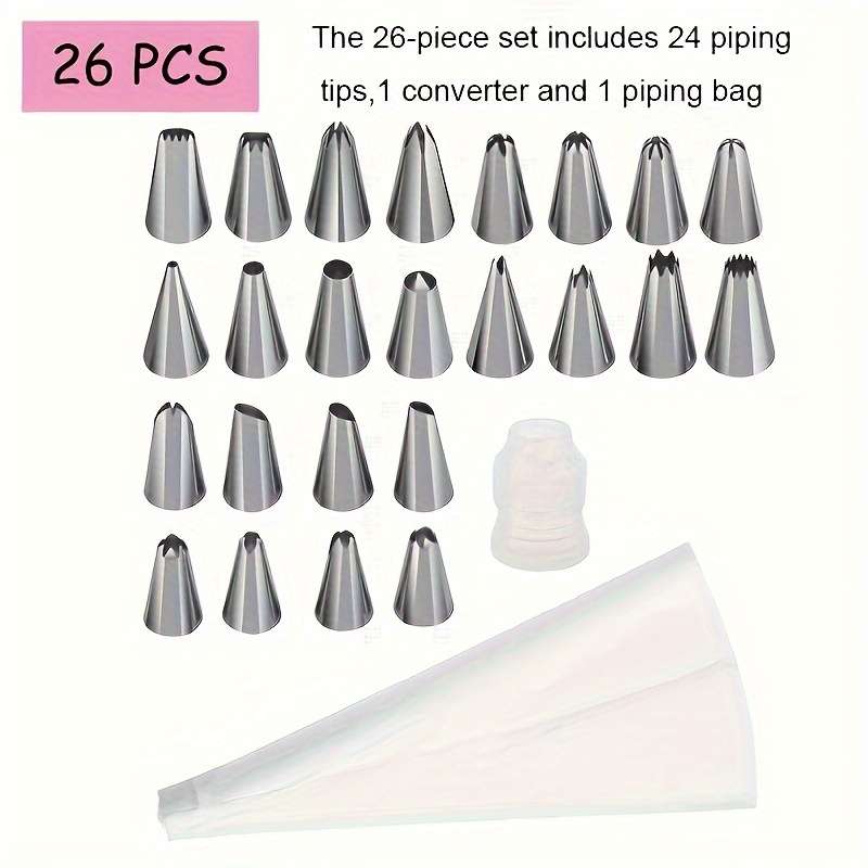 Piping Nozzle Items 26 Piece Decorating Set