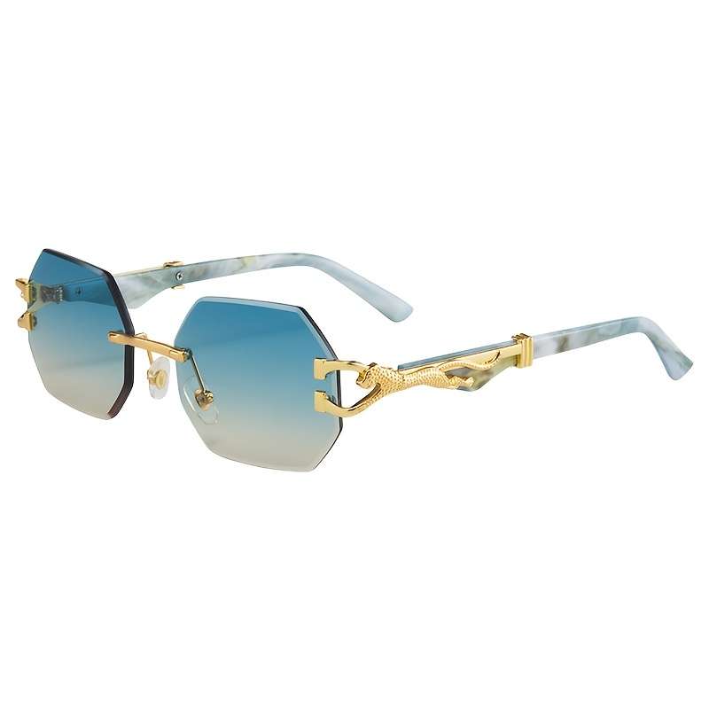 Mens Glasses Color C5 Golden Frame Gradient Pink
