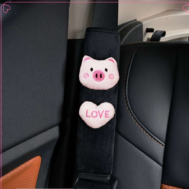 Car Interior Decor Items Pink Heartx3
