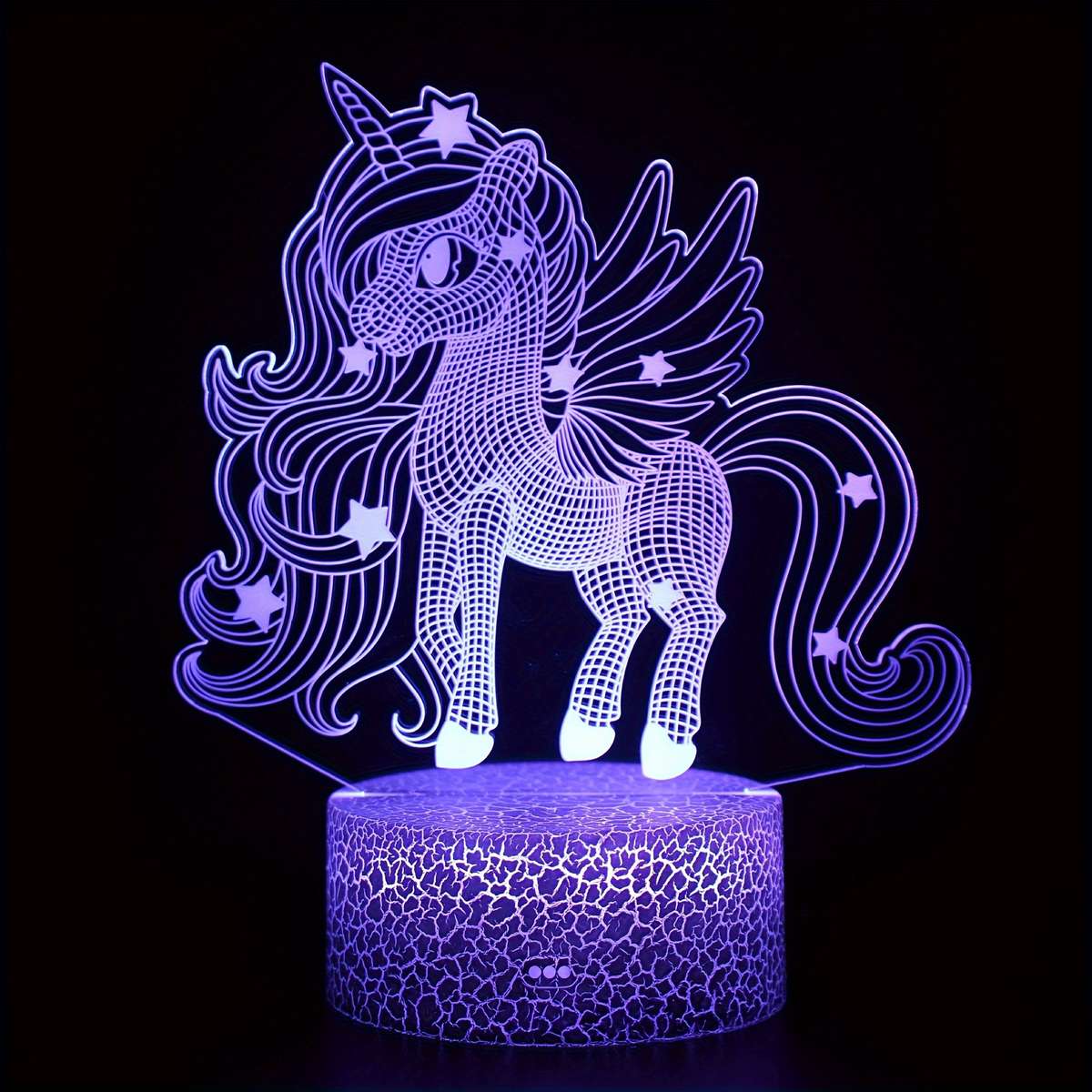 Night Light Style 7 Colors Black Background