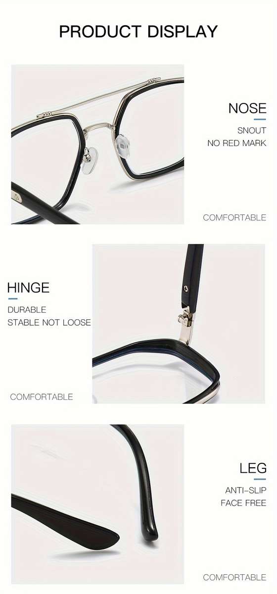 Mens Glasses Color Black Golden