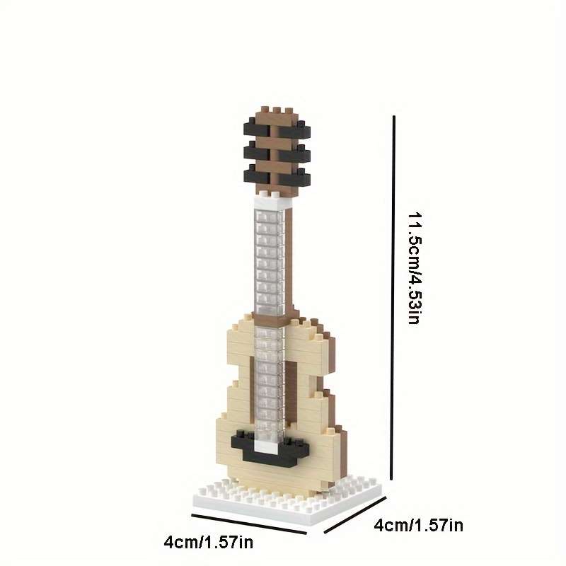 3D Puzzle Musical Instrument Model Style Red Guitar