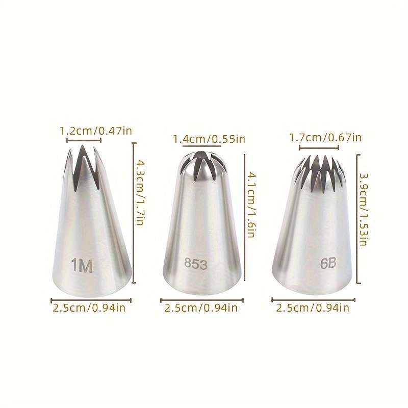 Piping Nozzle Model 3Pcs